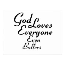 God Loves Ballers Post Card