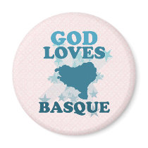God Loves Basque Magnets