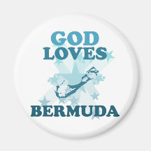 God Loves Bermuda Fridge Magnets