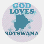 God Loves Botswana Sticker