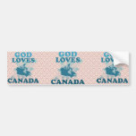 God Loves Canada Bumper Sticker