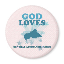 God Loves Central African Republic Magnet