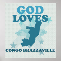 God Loves Congo Brazzaville Print