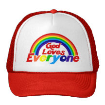 God Loves Everyone Gay Rainbow Trucker Hat
