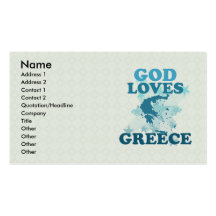 God Loves Greece Business Card