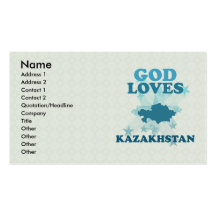 God Loves Kazakhstan Business Card