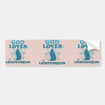 God Loves Lichtenstein Bumper Sticker