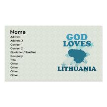 God Loves Lithuania Business Cards