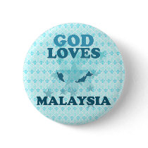 God Loves Malaysia Pinback Buttons