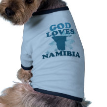 God Loves Namibia Dog T-shirt