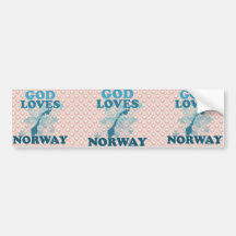 God Loves Norway Bumper Sticker