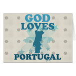 God Loves Portugal Greeting Card