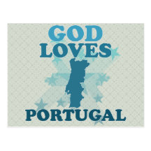 God Loves Portugal Post Card