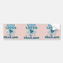 God Loves Thailand Bumper Sticker