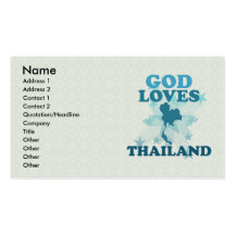 God Loves Thailand Business Card Template
