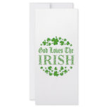 GOD LOVES THE IRISH rack cards