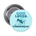 God Loves Uzbekistan Button