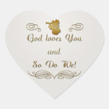 God Loves You, and so do we! Heart Sticker