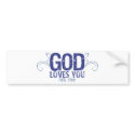 God Loves You (yes, you!) bumper stickers