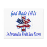 God Made EMTs card postcards