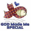 God Made Me Special Autism Fish Symbol photo sculptures