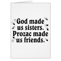 God made us sisters greeting card