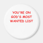 GOD REFRIGERATOR MAGNET