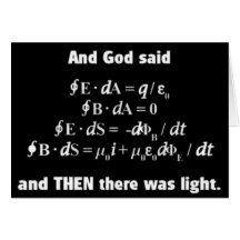 God Said Let There Be Light Religious Satire Greeting Card