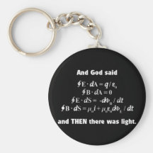God Said Let There Be Light Religious Satire Keychains
