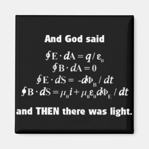 God Said Let There Be Light Religious Satire Fridge Magnet