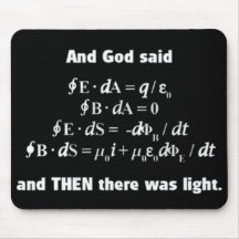 God Said Let There Be Light Religious Satire Mousepads