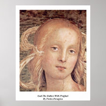 God The Father With Prophet By Pietro Perugino Poster