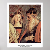 God The Father With Prophet By Pietro Perugino Poster