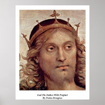 God The Father With Prophet By Pietro Perugino Posters
