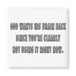 God Wants His Brain Back... magnets