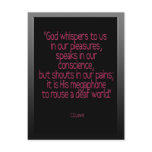 "God whispers to us ...."cs lewis postcards