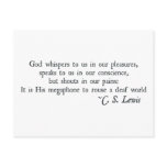 God Whispers to us in our Pleasures postcards