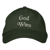 God wins embroidered hat
