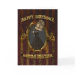 Goddaughter Birthday Card Vaudeville Style Moonies