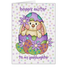 Goddaughter Easter Card With Easter Bunny - Greeti