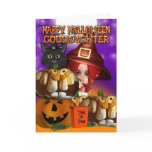 Goddaughter Halloween witch cat pumpkin jack o lan Cards