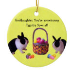 Goddaughter, You're somebunny eggstra special! Christmas Tree Ornaments