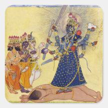 Goddess Bhadrakali Worshipped by the Gods 1675 Sticker