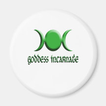 goddess incarnate green fridge magnet