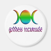 goddess incarnate rainbow refrigerator magnet
