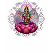 Goddess Lakshmi Fortune Mandala ladies long sleeve Tshirt