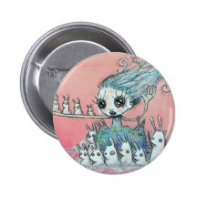 Goddess of Bunnies Pinback Buttons