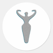 Goddess Pagan Round Sticker