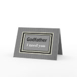GODFATHER Best Man Wedding Invite Silver & Black cards