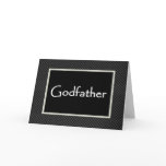 GODFATHER Invitation  with Checked Border cards